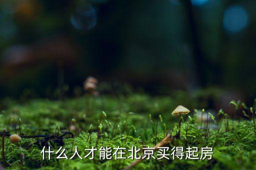 什么人才能在北京买得起房