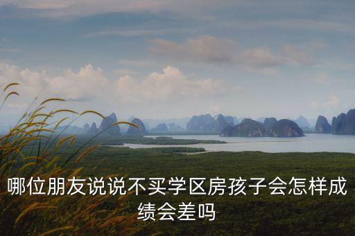 哪位朋友说说不买学区房孩子会怎样成绩会差吗