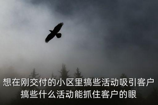学区房搞个什么活动，想在刚交付的小区里搞些活动吸引客户搞些什么活动能抓住客户的眼