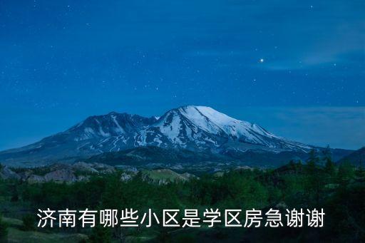 济南有哪些小区是学区房急谢谢