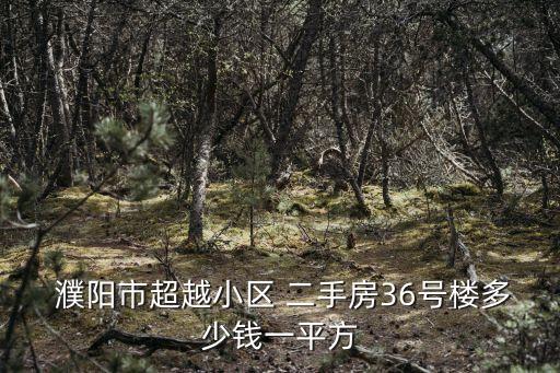  濮阳市超越小区 二手房36号楼多少钱一平方