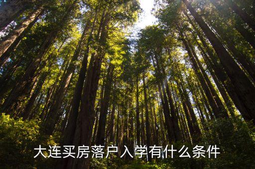 大连买房落户入学有什么条件