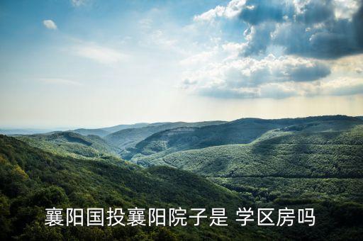 襄阳国投襄阳院子是 学区房吗