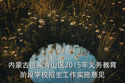 内蒙古包头青山区2015年义务教育阶段学校招生工作实施意见