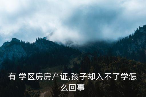 有 学区房房产证,孩子却入不了学怎么回事