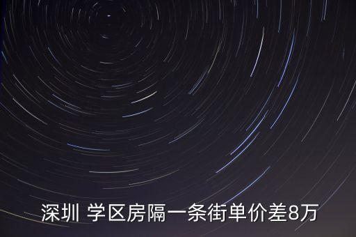  深圳 学区房隔一条街单价差8万