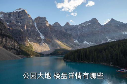 公园大地 楼盘详情有哪些