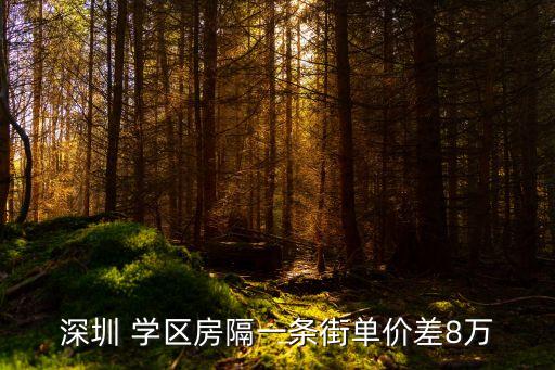深圳 学区房隔一条街单价差8万