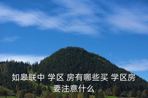 如皋联中 学区 房有哪些买 学区房要注意什么