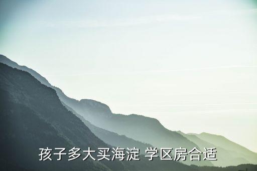 孩子多大买海淀 学区房合适