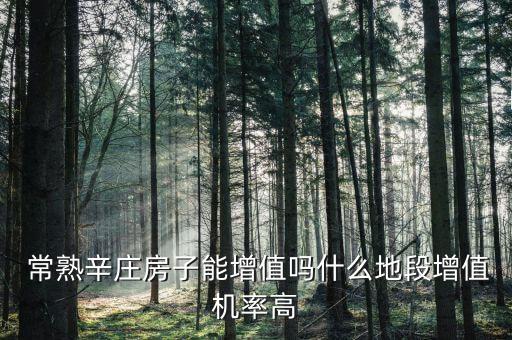  常熟辛庄房子能增值吗什么地段增值机率高