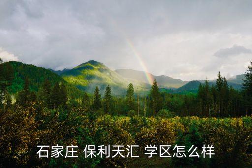 石家庄 保利天汇 学区怎么样