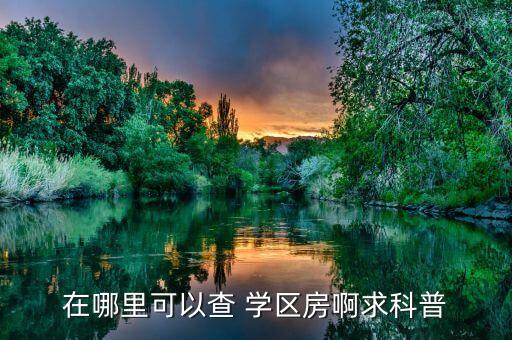 在哪里可以查 学区房啊求科普