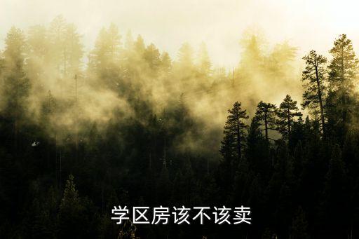  学区房该不该卖
