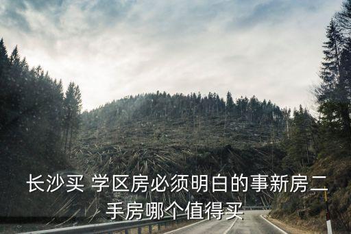  长沙买 学区房必须明白的事新房二手房哪个值得买