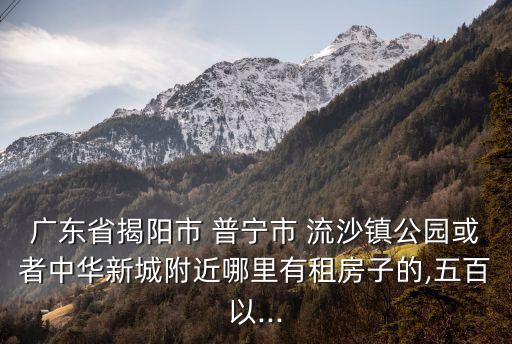 广东省揭阳市 普宁市 流沙镇公园或者中华新城附近哪里有租房子的,五百以...