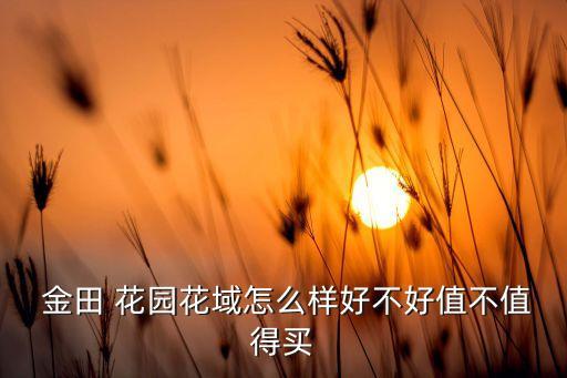  金田 花园花域怎么样好不好值不值得买