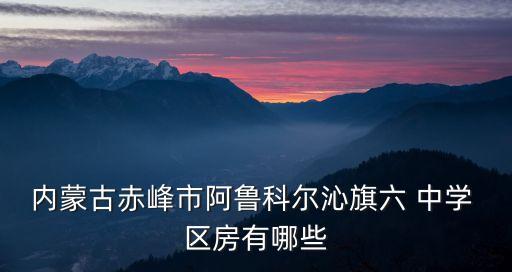 内蒙古赤峰市阿鲁科尔沁旗六 中学 区房有哪些