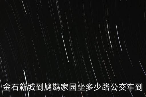 金石新城到鸠鹚家园坐多少路公交车到