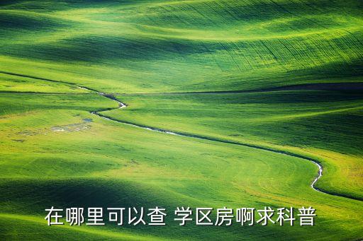 在哪里可以查 学区房啊求科普