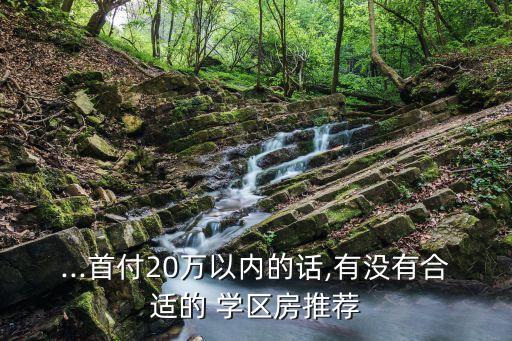 ...首付20万以内的话,有没有合适的 学区房推荐