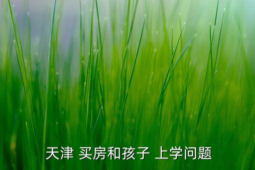  天津 买房和孩子 上学问题