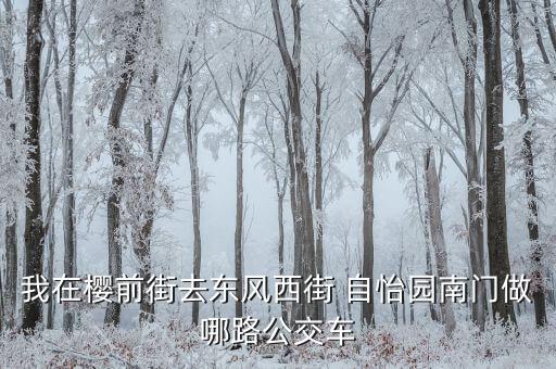 我在樱前街去东风西街 自怡园南门做哪路公交车