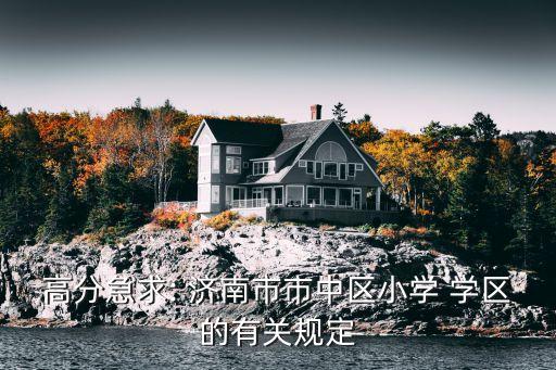 高分急求: 济南市市中区小学 学区的有关规定