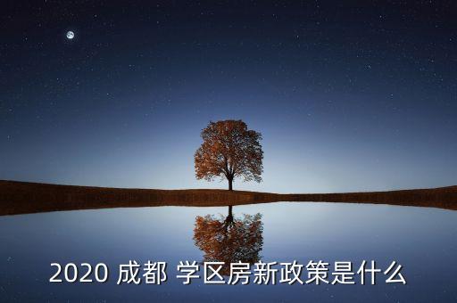 2020 成都 学区房新政策是什么