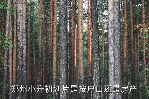 郑州小升初划片是按户口还是房产