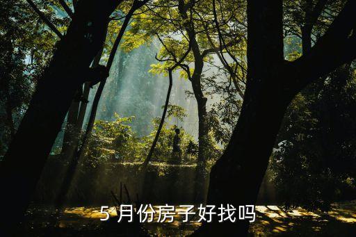 5 月份房子好找吗