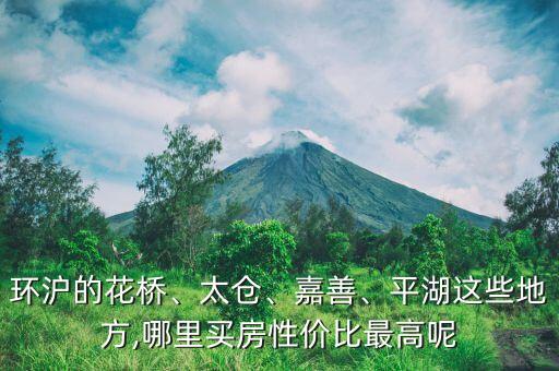 环沪的花桥、太仓、嘉善、平湖这些地方,哪里买房性价比最高呢