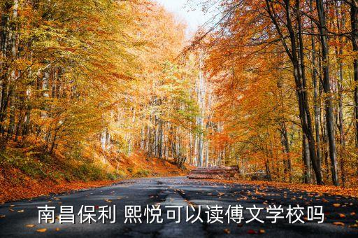  南昌保利 熙悦可以读傅文学校吗
