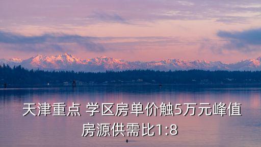 天津重点 学区房单价触5万元峰值房源供需比1:8