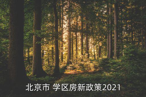 北京市 学区房新政策2021