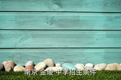 南京 金陵 中学招生条件