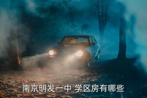 南京明发一中 学区房有哪些