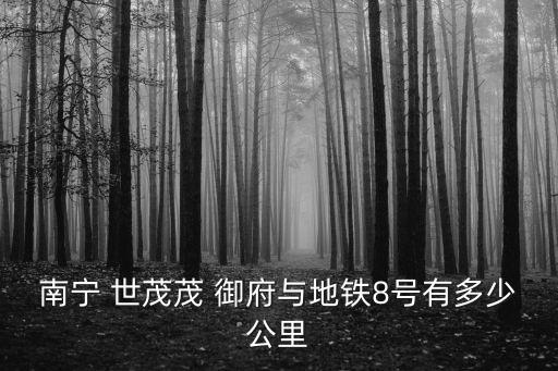 南宁 世茂茂 御府与地铁8号有多少公里