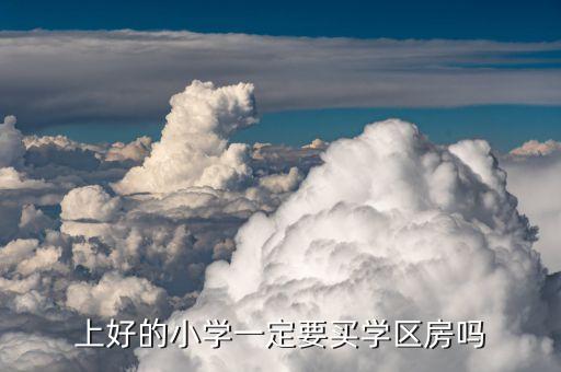 上好的小学一定要买学区房吗