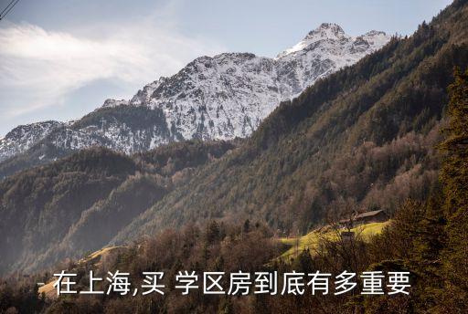 在上海,买 学区房到底有多重要