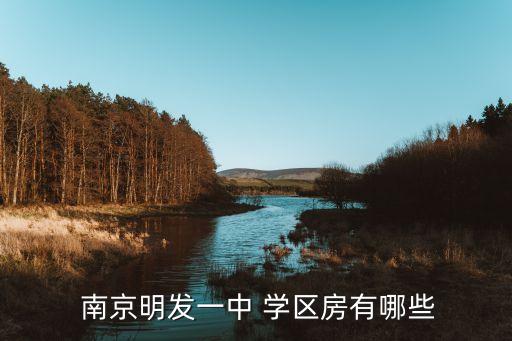 南京明发一中 学区房有哪些