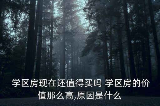  学区房现在还值得买吗 学区房的价值那么高,原因是什么
