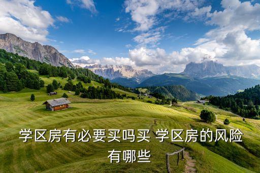  学区房有必要买吗买 学区房的风险有哪些