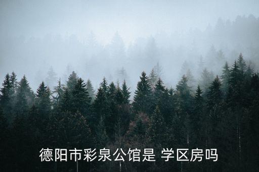 德阳市彩泉公馆是 学区房吗