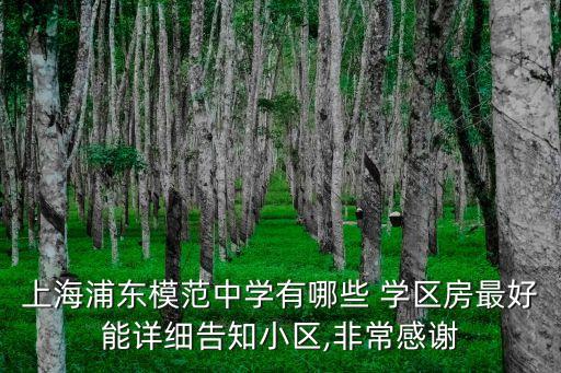 浦东新区学区房哪个好,上海浦东新区明珠小学学区房