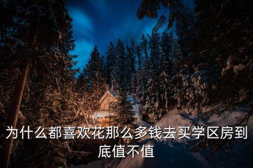 为什么都喜欢花那么多钱去买学区房到底值不值