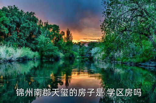  锦州南郡天玺的房子是 学区房吗