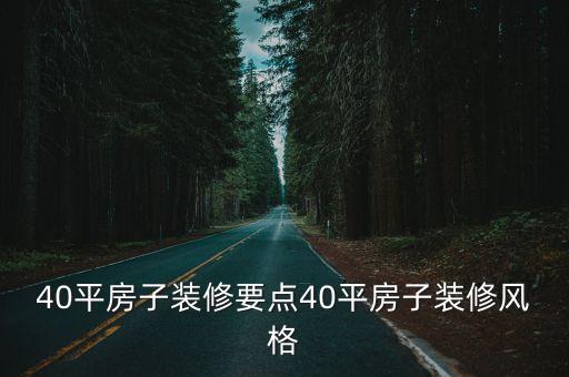 40平房子装修要点40平房子装修风格