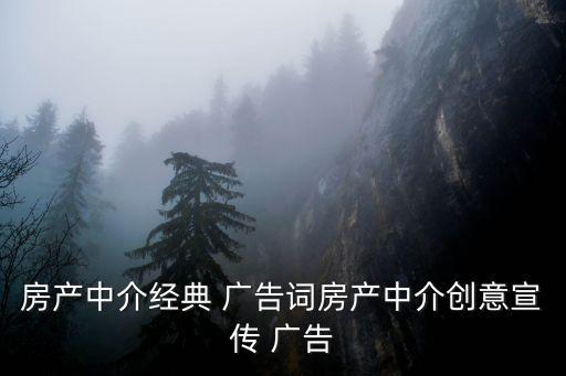房产中介经典 广告词房产中介创意宣传 广告