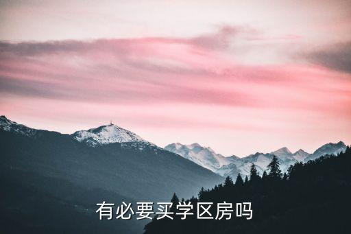 为什么我想买学区房，为了孩子上小学要不要买学区房呢